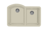 Karran Double Bowl Undermount Kitchen Sink Bisque Finish 32"x 21" Karran Double Bowl Undermount Kitchen Sink Bisque Finish 32"x 21"