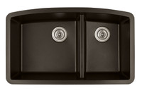 Karran Double Bowl Undermount Kitchen Sink Brown Finish 32-1/2" x 19-1/2" Karran Double Bowl Undermount Kitchen Sink Brown Finish 32-1/2" x 19-1/2"