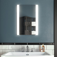 Accent 24'' x 32'' Illuminated LED mirrors with frosted acrylic strips