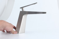 Royal Cube Single Handle Lav Faucet Brushed Nickel