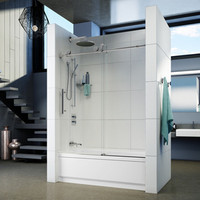 Fleurco KN057 KN Kinetik 57 Sliding Tub Door and Fixed Panel Fleurco KN057 KN Kinetik 57 Sliding Tub Door and Fixed Panel