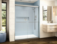 Fleurco | Cordoba Plus In-Line Bypass 48,  Semi-Frameless Sliding Doors Chrome.