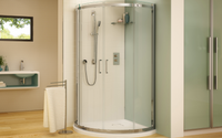 Fleurco | Apollo 40" X 75" Curved glass door and panel Chrome Fleurco | Apollo 40" X 75" Curved glass door and panel Chrome