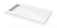 Fleurco | Quad Base With Linear Drain Cover White 60" X 36" Fleurco | Quad Base With Linear Drain Cover White 60" X 36"