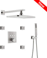 Royal Phoenix Brushed Nickel Shower with jets Royal Phoenix Brushed Nickel Shower with jets