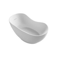 Kohler Abrazo 66" Free Standing Resin Soaking Tub with Center Drain, Drain Assembly and Overflow