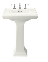 Kohler 27" Single Hole Fireclay Bathroom Sink with Overflow and 1 Pre Drilled Faucet Hole from the Memoirs Collection Kohler 27" Single Hole Fireclay Bathroom Sink with Overflow and 1 Pre Drilled Faucet Hole from the Memoirs Collection