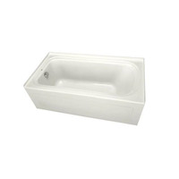 PROFLO 66" x 36" Alcove Soaking Bath Tub with Skirt and Left Hand Drain