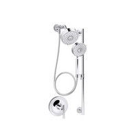 Kohler Purist Pressure Balanced Shower System with Shower Head, Hand Shower, Slide Bar, Shower Arm, Hose and Valve Trim – Less Rough-In Valve Kohler Purist Pressure Balanced Shower System with Shower Head, Hand Shower, Slide Bar, Shower Arm, Hose and Valve Trim – Less Rough-In Valve