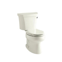 Kohler 1.6 GPF Two-Piece Elongated Toilet with 12" Rough In and Right Hand Trip Lever from the Wellworth Collection