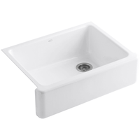 Kohler Whitehaven 29-11/16" Undermount Single Basin Cast Iron Kitchen Sink Kohler Whitehaven 29-11/16" Undermount Single Basin Cast Iron Kitchen Sink