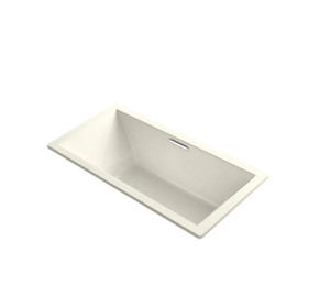 Kohler Underscore Rectangle 72" Drop In Acrylic Air Tub with Center Drain and Overflow