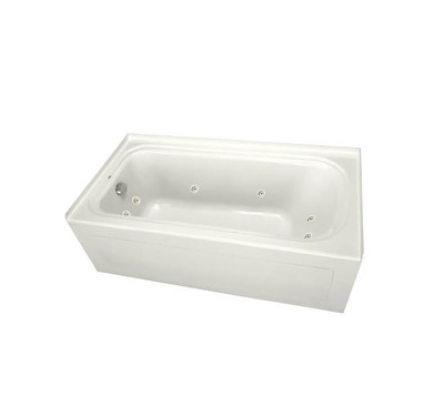 PROFLO 72" x 42" Alcove 8 Jet Whirlpool Bath Tub with Skirt, Right Handed Drain and Left Sided Pump