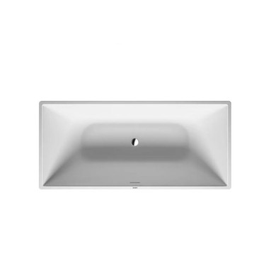 Duravit DuraSquare 73" Free Standing Resin Soaking Tub with Center Drain and Overflow