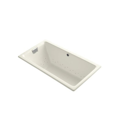 Kohler Tea-For-Two 66" Drop In Cast Iron Air Tub with Reversible Drain and Overflow