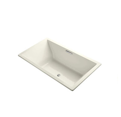 Kohler Underscore Rectangle 72" Drop-In Acrylic Air Tub with Center Drain and Overflow