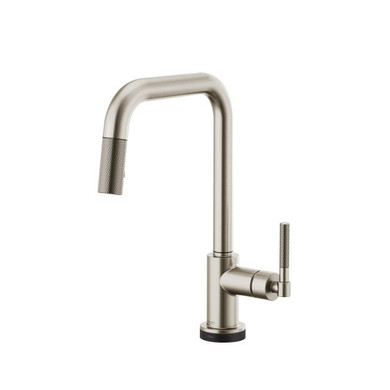 Brizo Litze Single Handle Square Arc SmartTouch Pull Down Kitchen Faucet with Knurled Handle and On/Off Touch Activation