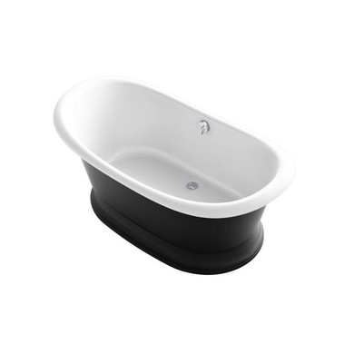 Kohler Artifacts 66" Free Standing Cast Iron Soaking Tub with Center Drain - Base Sold Separately