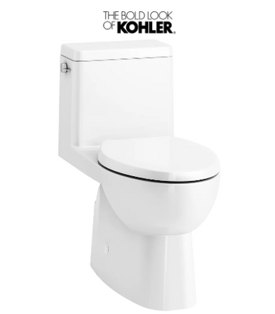 Kohler Reach 1.28 GPF One Piece Elongated Chair Height Toilet with Hand Lever - Seat Included