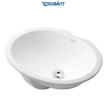 Duravit Dune 18-1/8" Oval Ceramic Undermount Bathroom Sink with Overflow