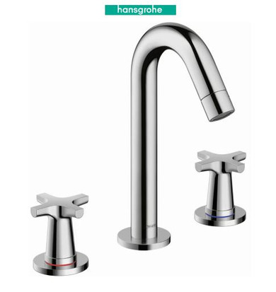 Hansgrohe Logis Classic Widespread Bathroom Faucet with EcoRight Technology - Drain Assembly Included