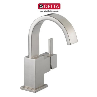 Delta Vero Single Hole Bathroom Faucet with Pop-Up Drain Assembly - Includes Lifetime Warranty