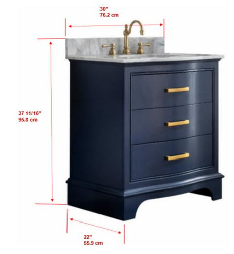 Royal Riverside 24 inch Navy Blue Bathroom Vanity