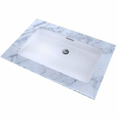 TOTO Rectangular Undermount Sink with CeFiONtect Cotton