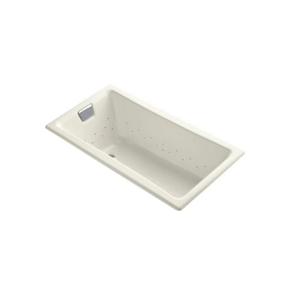 Kohler Tea-for-Two 60" Drop In Cast Iron Air Tub with Reversible Drain