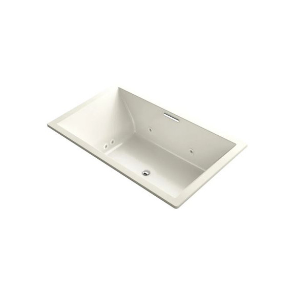 Kohler Underscore Rectangle 72" Drop In Acrylic Air / Whirlpool Tub with Center Drain