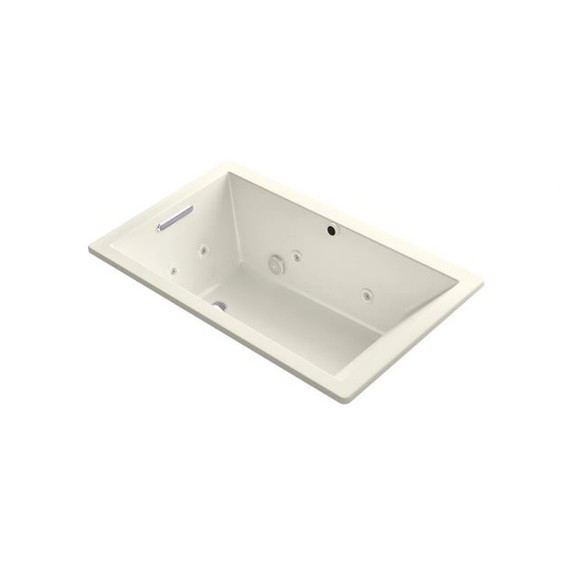 Kohler Underscore Rectangle 60" Drop In Acrylic Air / Whirlpool Tub with Reversible Drain and Overflow
