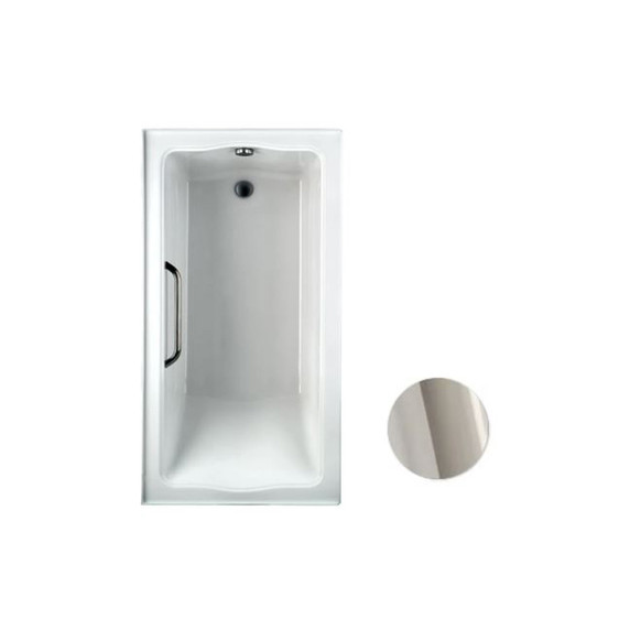 TOTO Clayton 60" Acrylic Soaking Bathtub for Drop In Installations with Right Drain, Grab Bar and Three Tiling Flanges