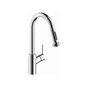 Hansgrohe Talis S² 1.75 GPM Pull-Down Kitchen Faucet HighArc Spout with Magnetic Docking & Non-Locking Spray Diverter