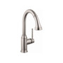 Hansgrohe Talis C 1.75 GPM Pull Down Kitchen Faucet HighArc Spout with Magnetic Docking Spray Head and Locking Diverter