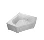 PROFLO 60" x 60" Whirlpool Bathtub with 8 Hydro Jets and EasyCare Acrylic - Drop In or Corner Alcove Installation (Right Hand Pump)