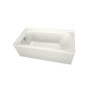 PROFLO 60" x 42" Alcove 8 Jet Whirlpool Bath Tub with Skirt, Left Hand Drain and Right Hand Pump