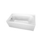 PROFLO 60" x 42" Alcove 8 Jet Whirlpool Bath Tub with Skirt, Left Hand Drain and Right Hand Pump