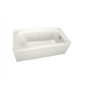 PROFLO 60" x 42" Alcove 8 Jet Whirlpool Bath Tub with Skirt, Right Hand Drain and Right Hand Pump