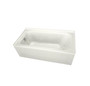 PROFLO 60" x 32" Alcove 8 Jet Whirlpool Bath Tub with Skirt, Left Hand Drain and Left Hand Pump