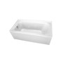 PROFLO 60" x 32" Alcove 8 Jet Whirlpool Bath Tub with Skirt, Left Hand Drain and Left Hand Pump