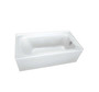 PROFLO 66" x 36" Alcove Soaking Bath Tub with Skirt and Right Hand Drain - Less Drain Assembly