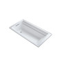 Kohler Archer Collection 72" Drop In Soaker Bath Tub with Slotted Overflow, Armrests, Lumbar Support and Textured Bottom