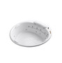 Kohler Riverbath 75" Drop In Jetted Whirlpool Bath Tub with Chromatherapy, Heater, and Reversible Drain - Less Jet Trim Kit