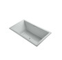 Kohler Underscore Rectangle 72" Drop-In Acrylic Air Tub with Center Drain and Overflow