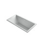 Kohler Underscore Rectangle 72" Drop In Acrylic Air Tub with Center Drain and Overflow