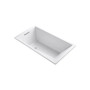 Kohler Underscore Rectangle 66" Drop In Acrylic Air Tub with Reversible Drain