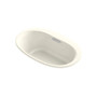 Kohler Underscore Oval 60" Drop In Acrylic Air Tub with Center Drain and Overflow