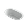 Kohler Underscore Oval 60" Drop In Acrylic Air Tub with Center Drain and Overflow