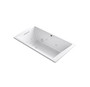 Kohler Underscore Rectangle 66" Drop In Acrylic Air / Whirlpool Tub with Reversible Drain