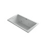 Kohler Underscore Rectangle 66" Drop In Acrylic Air / Whirlpool Tub with Reversible Drain